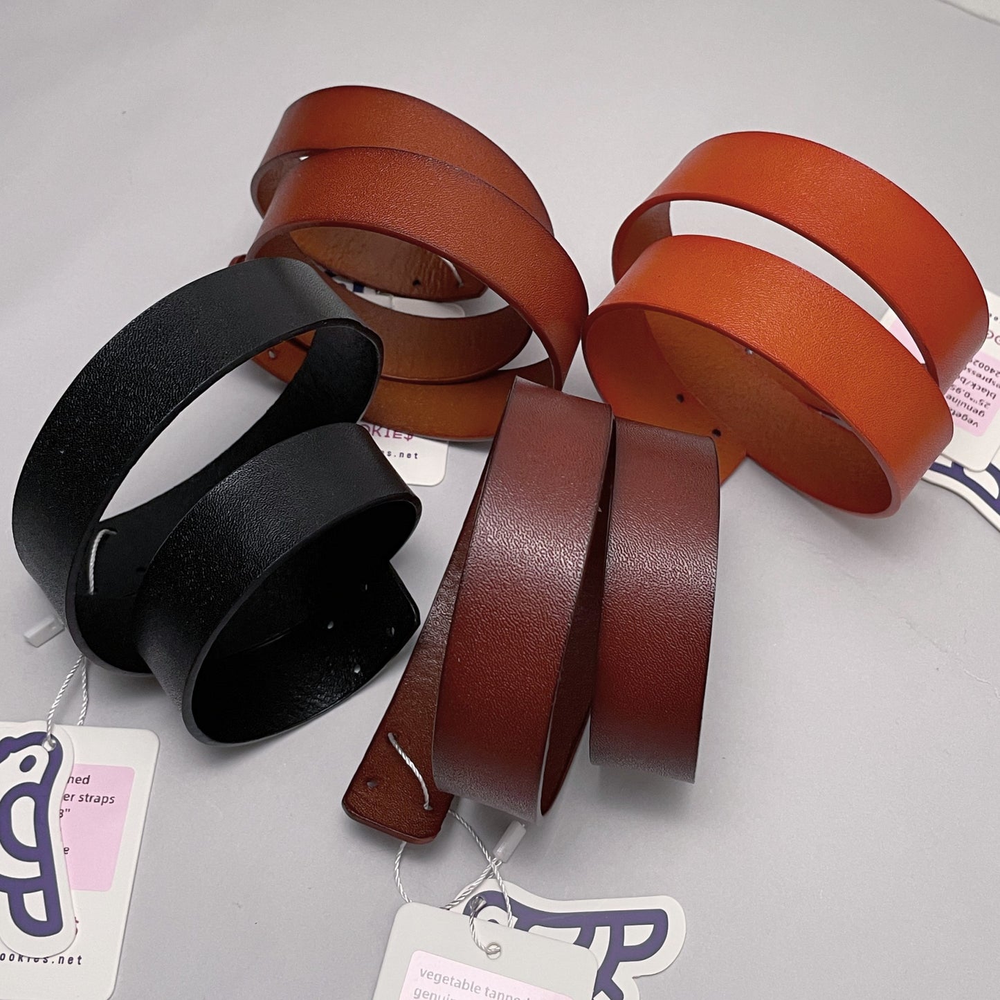 Premium Vegetable Tanned genuine leather straps