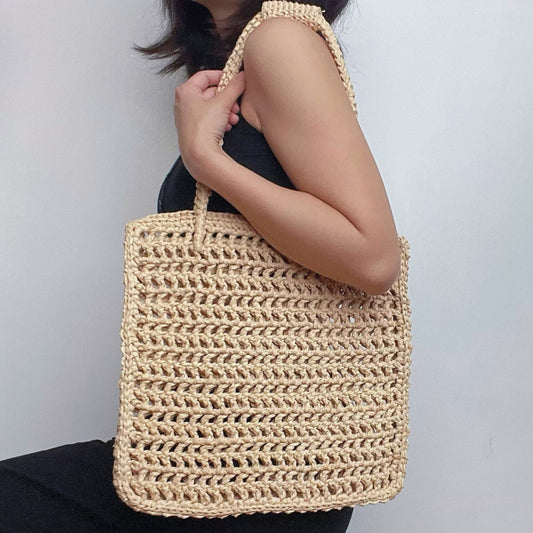 Roookies' Square Mesh Tote crochet pattern-Free PDF Pattern & Inperson Tutorials)